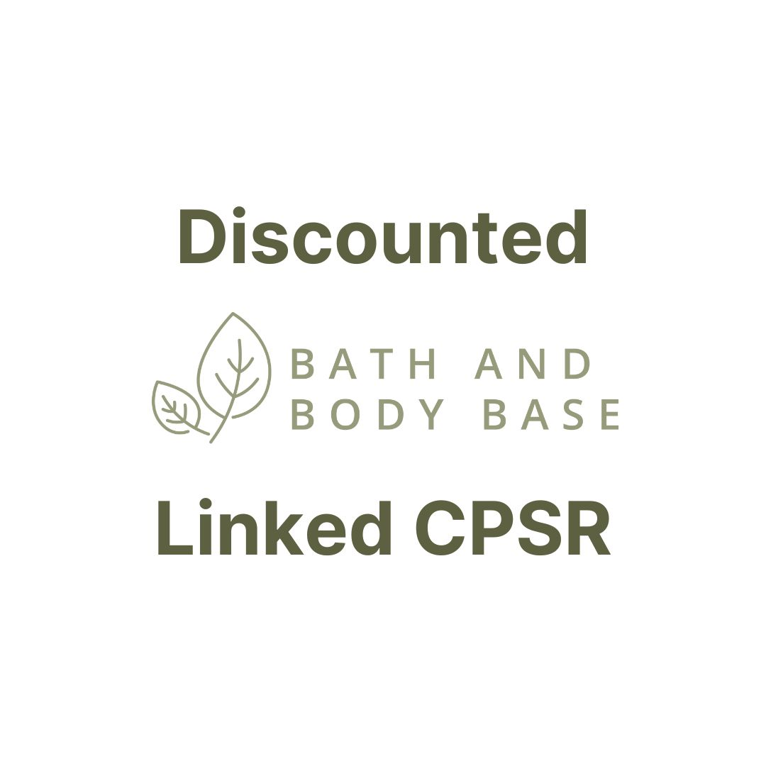 Image of the Bath and Body Base logo and the words linked CPSR