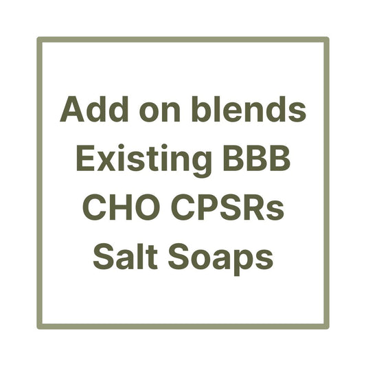 Additional blends for existing BBB Ingredients "Choose Your Own Blends" Salt soaps