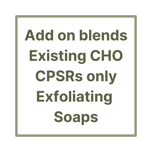 Additional blends for existing "Choose Your Own Blends" Exfoliating soaps