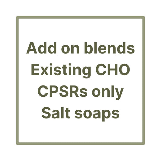 Additional blends for existing "Choose Your Own Blends" Salt soaps