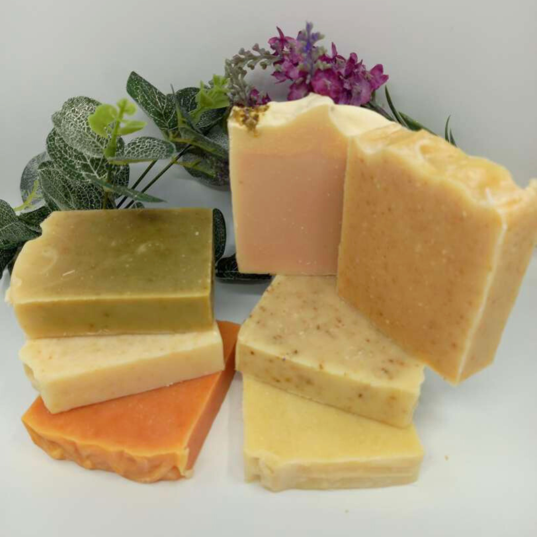 CPSR BBB Ingredients Allotment soaps range with fresh veg & essential oils